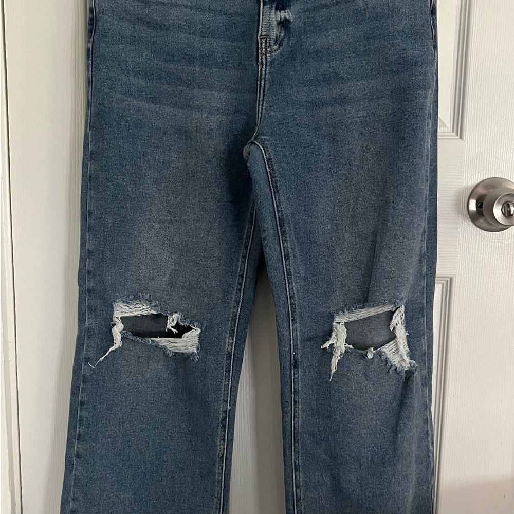 Women's Blue Distressed Jeans